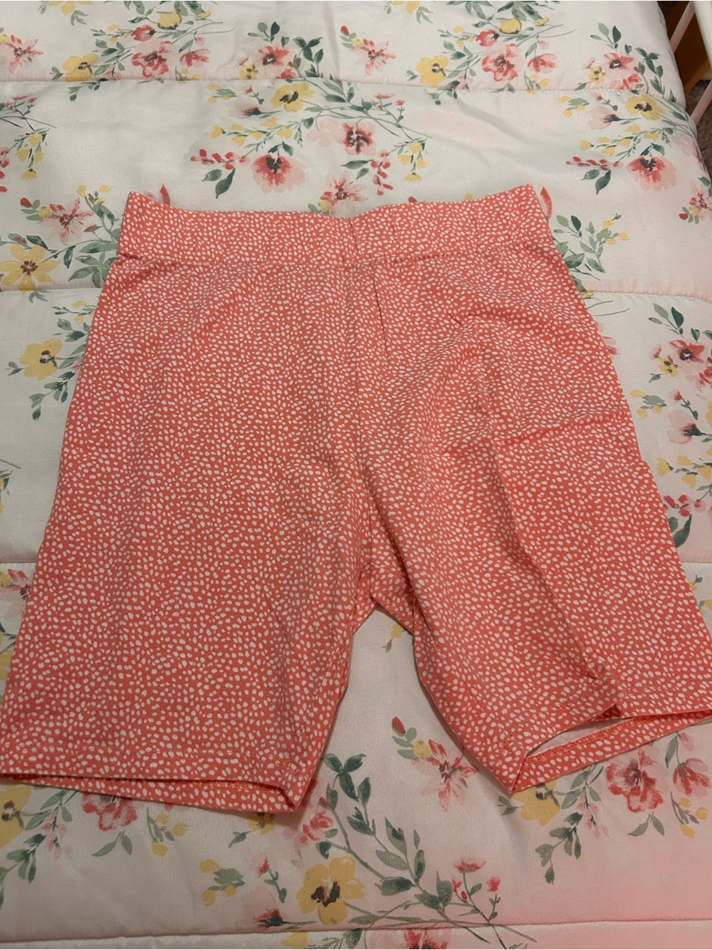 Forever 21 Coral Pink Printed Bike Shorts